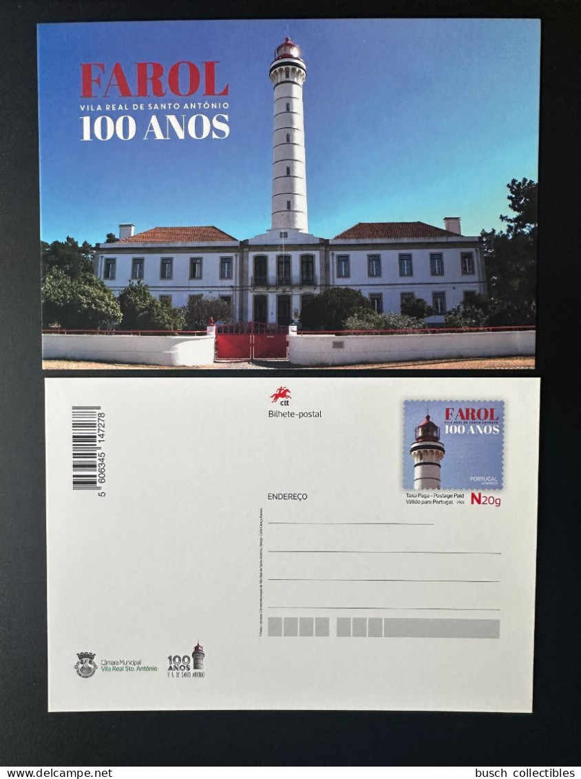 Portugal 2023 Stationery Entier Postal Ganzsache Inteiro Farol Vila Real Santo Antonio Lighthouse Phare Leuchtturm - Enteros Postales