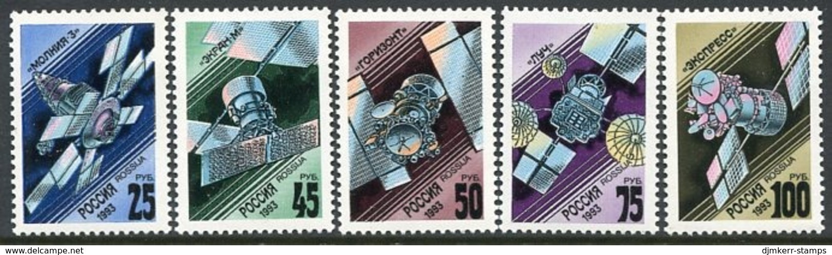 RUSSIA 1993 Communications Satellites MNH / **. .  Michel 301-05 - Nuevos