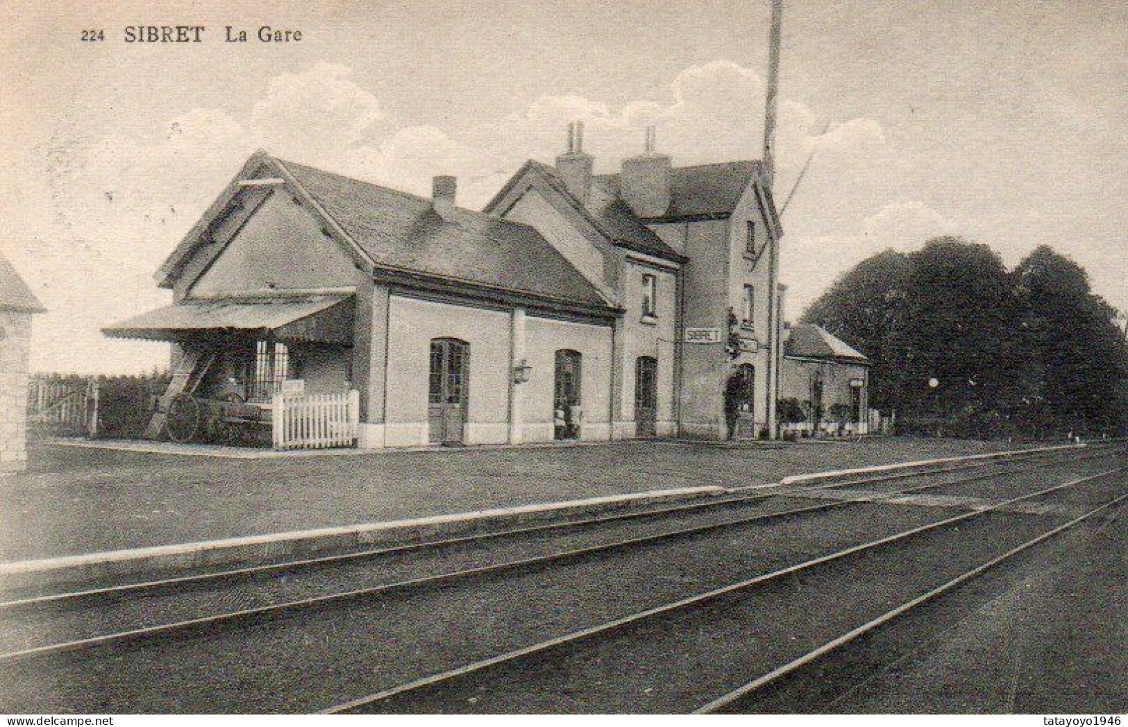 Sibret   La Gare Voyagé  En 1924 - Vaux-sur-Sûre