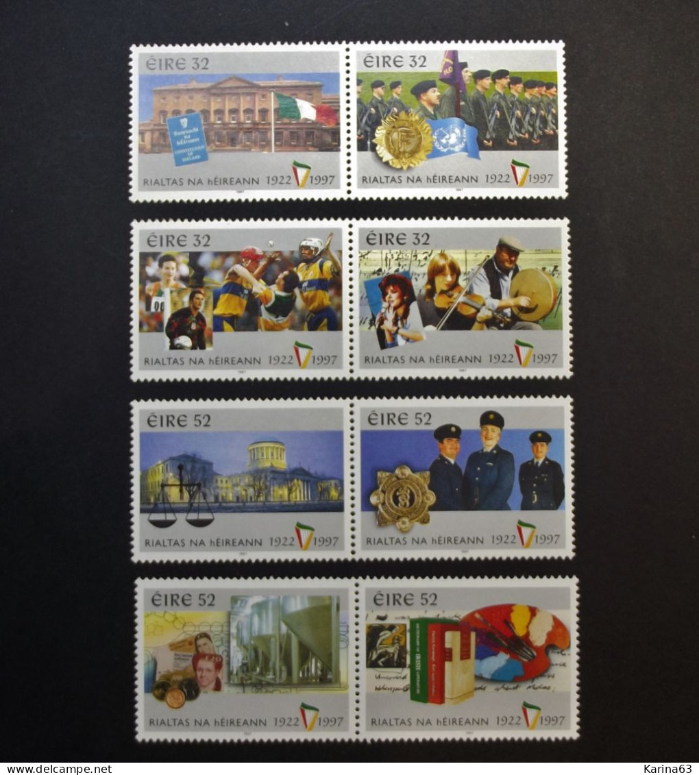 Ireland - Irelande - Eire - 1997 - Y&T N° 988 / 991 - 999 / 1002 ( 8 Val.) 75 History & Culture Ireland - MNH - Postfris - Neufs