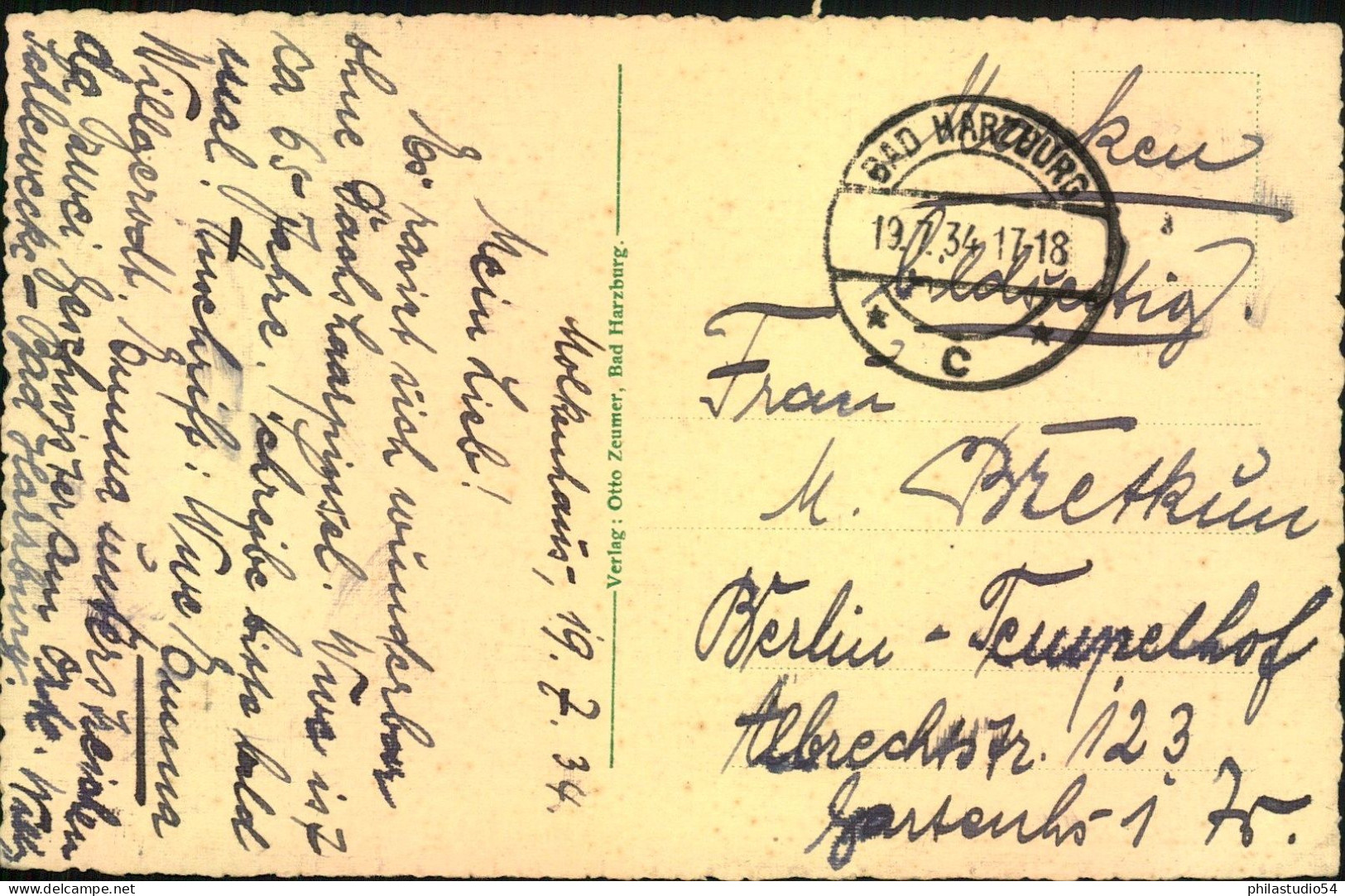 1934, 3 Pf. Kolonialforscher Als EF Und MeF Auf Drucksachenkarte Und „normaler“ Postkarte - Briefe U. Dokumente