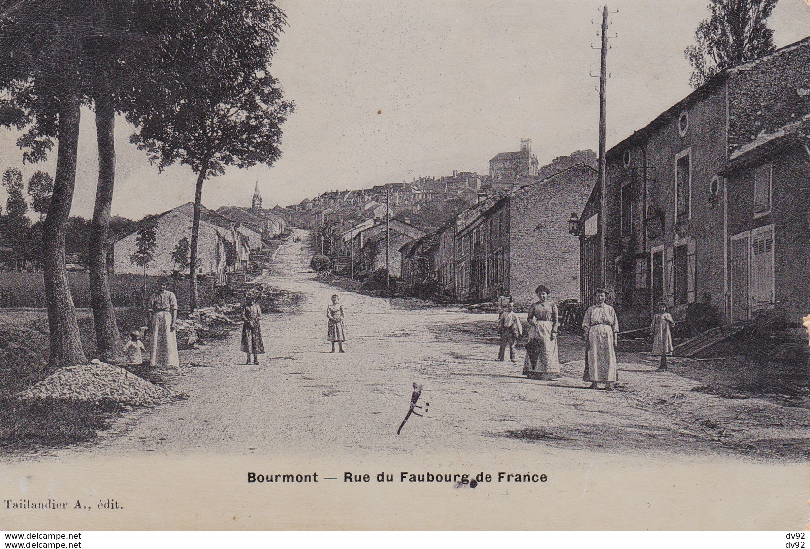 HAUTE MARNE BOURMONT RUE DU FAUBOURG DE FRANCE (COLORISEE) - Bourmont