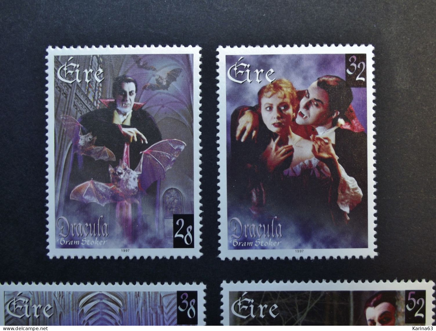 Ireland - Irelande - Eire - 1997 - Y&T N° 1028 / 1031  ( 4 Val.) Dracula - Book - Bram Stoker - Roman - MNH - Postfris - Neufs