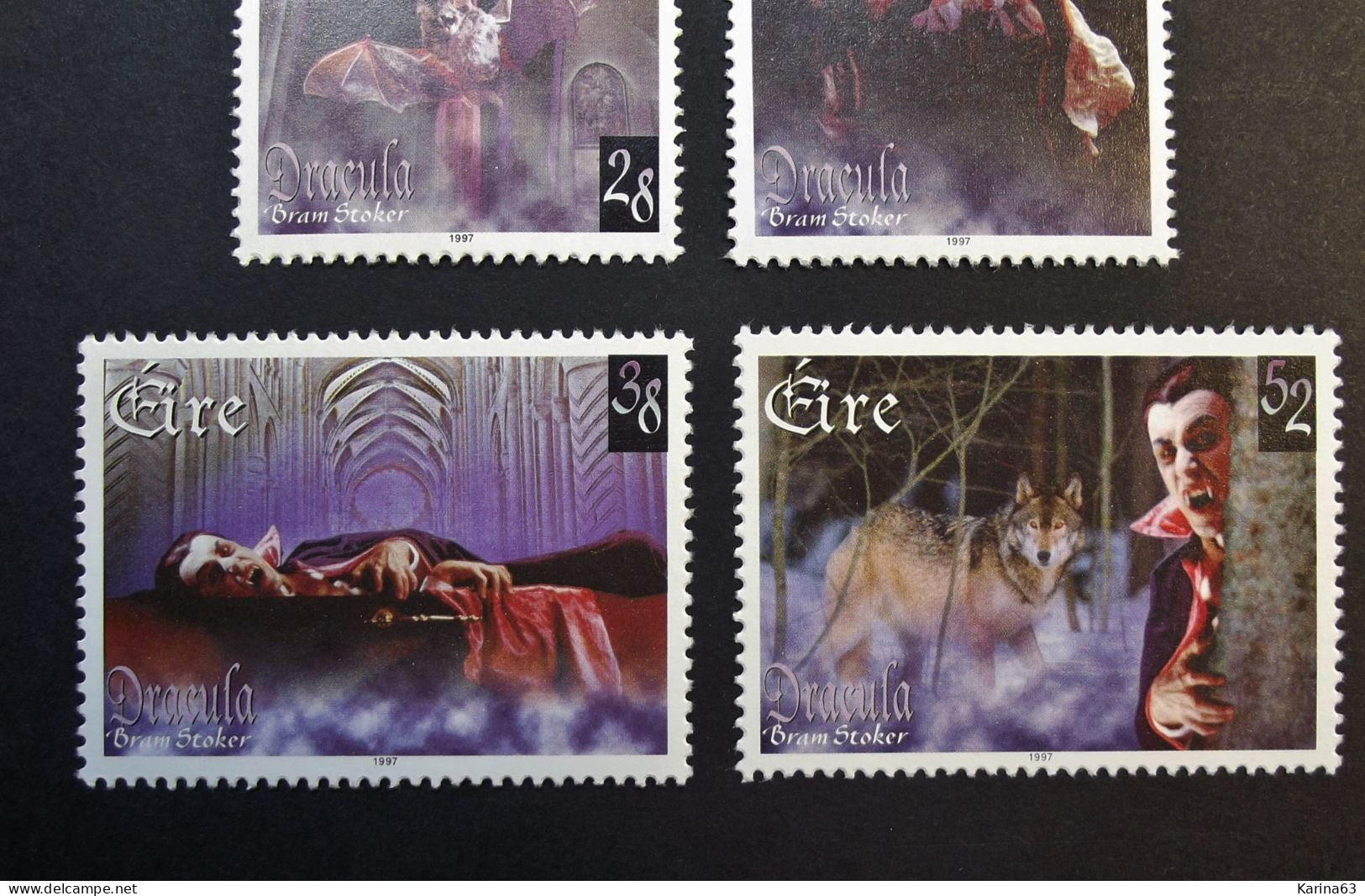 Ireland - Irelande - Eire - 1997 - Y&T N° 1028 / 1031  ( 4 Val.) Dracula - Book - Bram Stoker - Roman - MNH - Postfris - Neufs