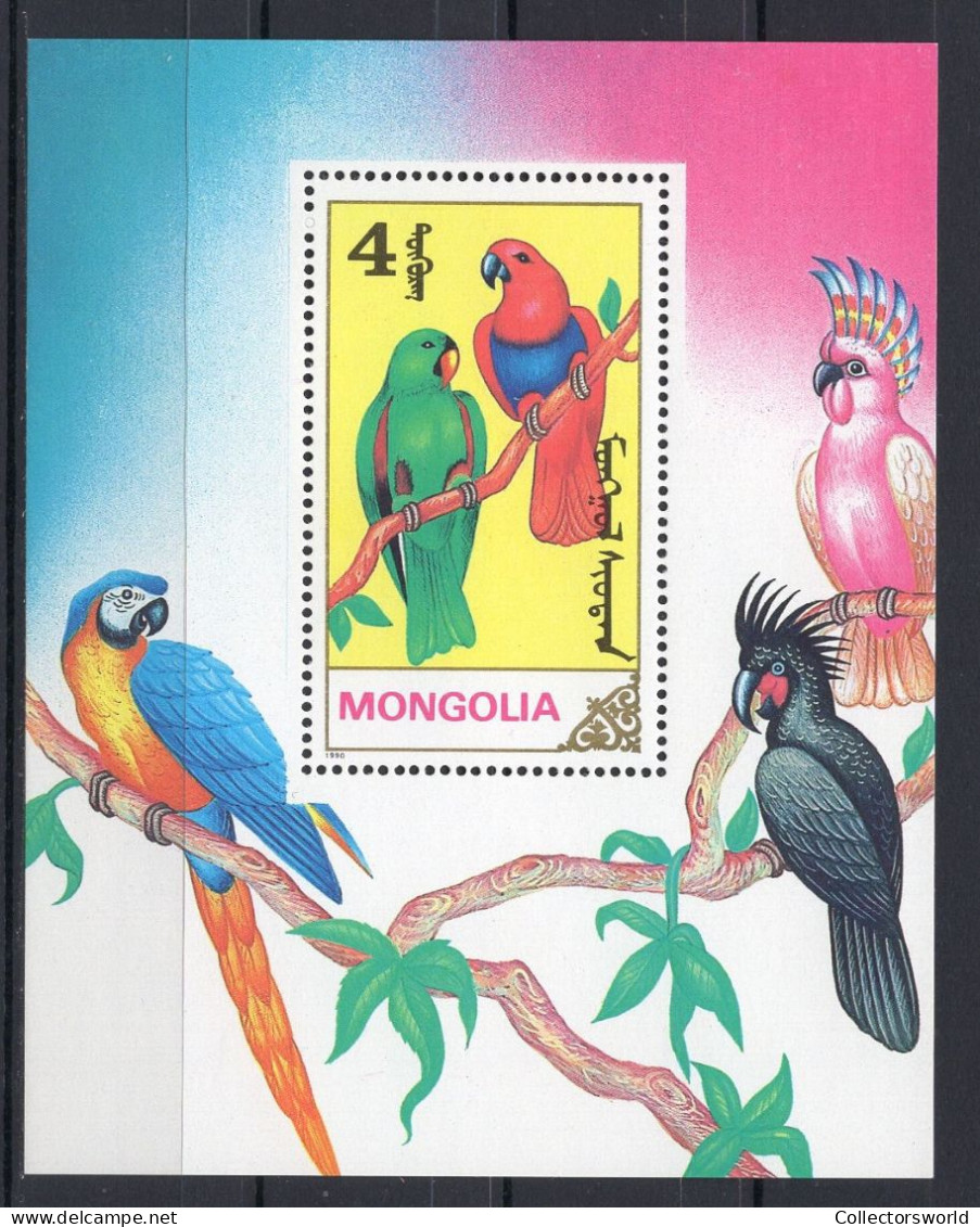 Mongolia Block 1v 1990 Birds Parrot MNH - Mongolie