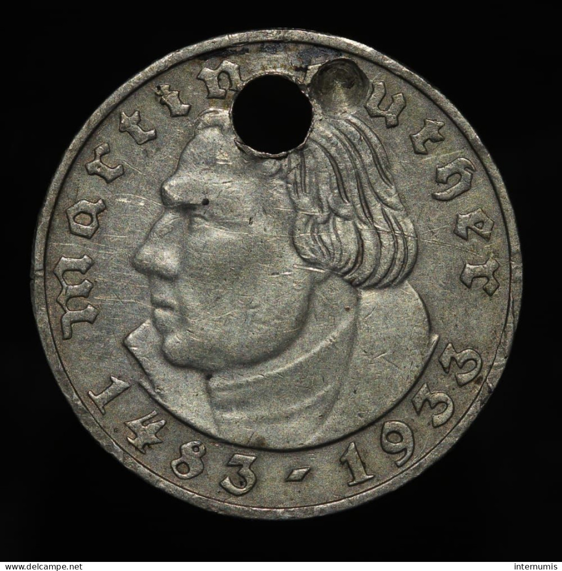 Allemagne / Germany, Martin Luther, 2 Reichsmark, 1933, A - Berln, Argent (Silver), TTB+ (EF), KM#79 - 2 Reichsmark