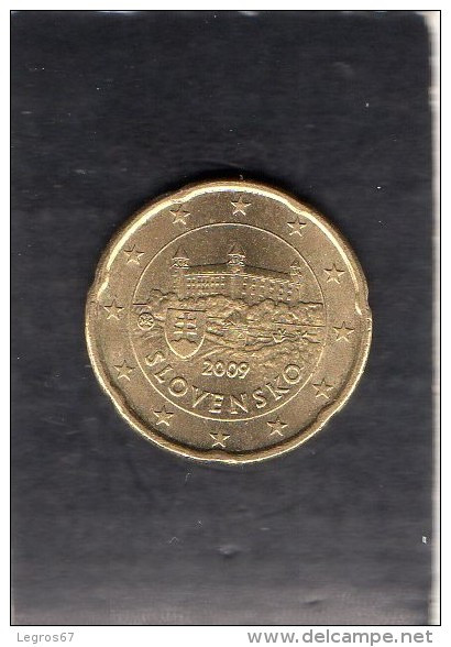 PIECE DE 20 CT D' EURO SLOVAQUIE  2009 - Eslovaquia