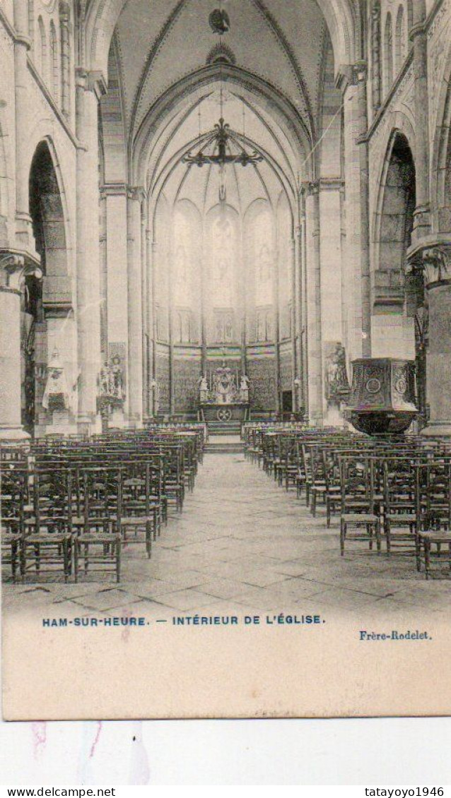 Ham-sur-Heure Intérieur De L'église Voyagé En 1908 - Ham-sur-Heure-Nalinnes