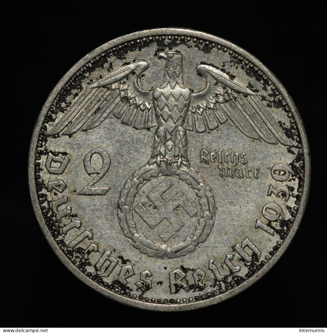 Allemagne / Germany, Von Hindenburg, 2 Mark, 1939, A - Berln, Argent (Silver), TTB+ (EF), KM#93 - 2 Reichsmark