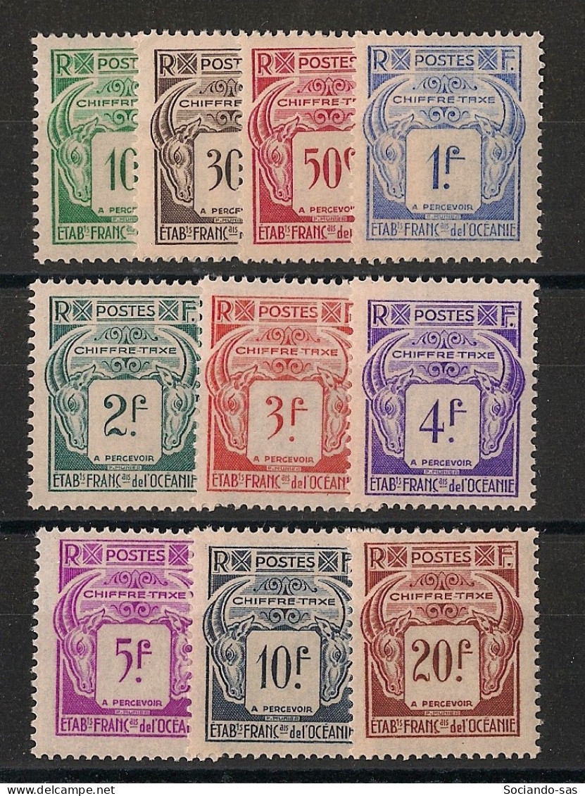 OCEANIE - 1948 - Taxe TT N°YT. 18 à 27 - Série Complète - Neuf * / MH VF - Timbres-taxe