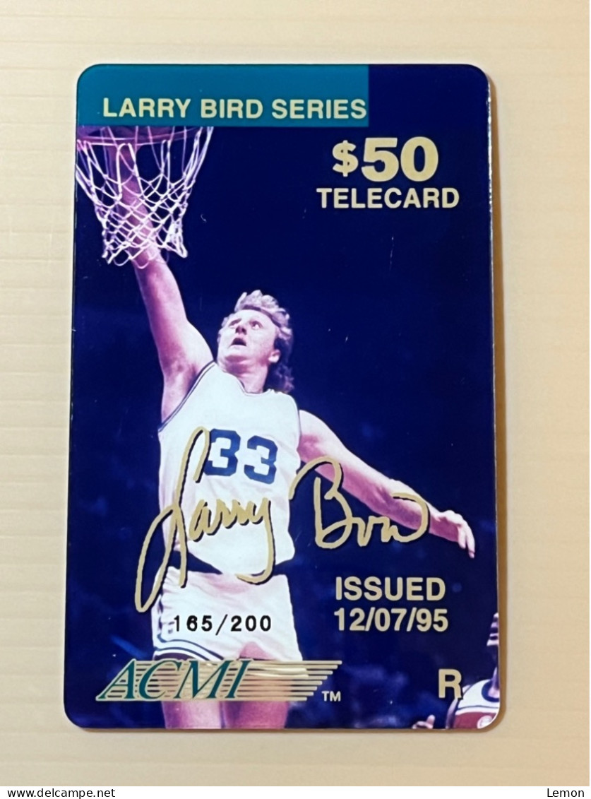Mint USA UNITED STATES America ACMI Prepaid Telecard Phonecard, Larry Bird Series $50 Card (200EX), Set Of 1 Mint Card - Colecciones