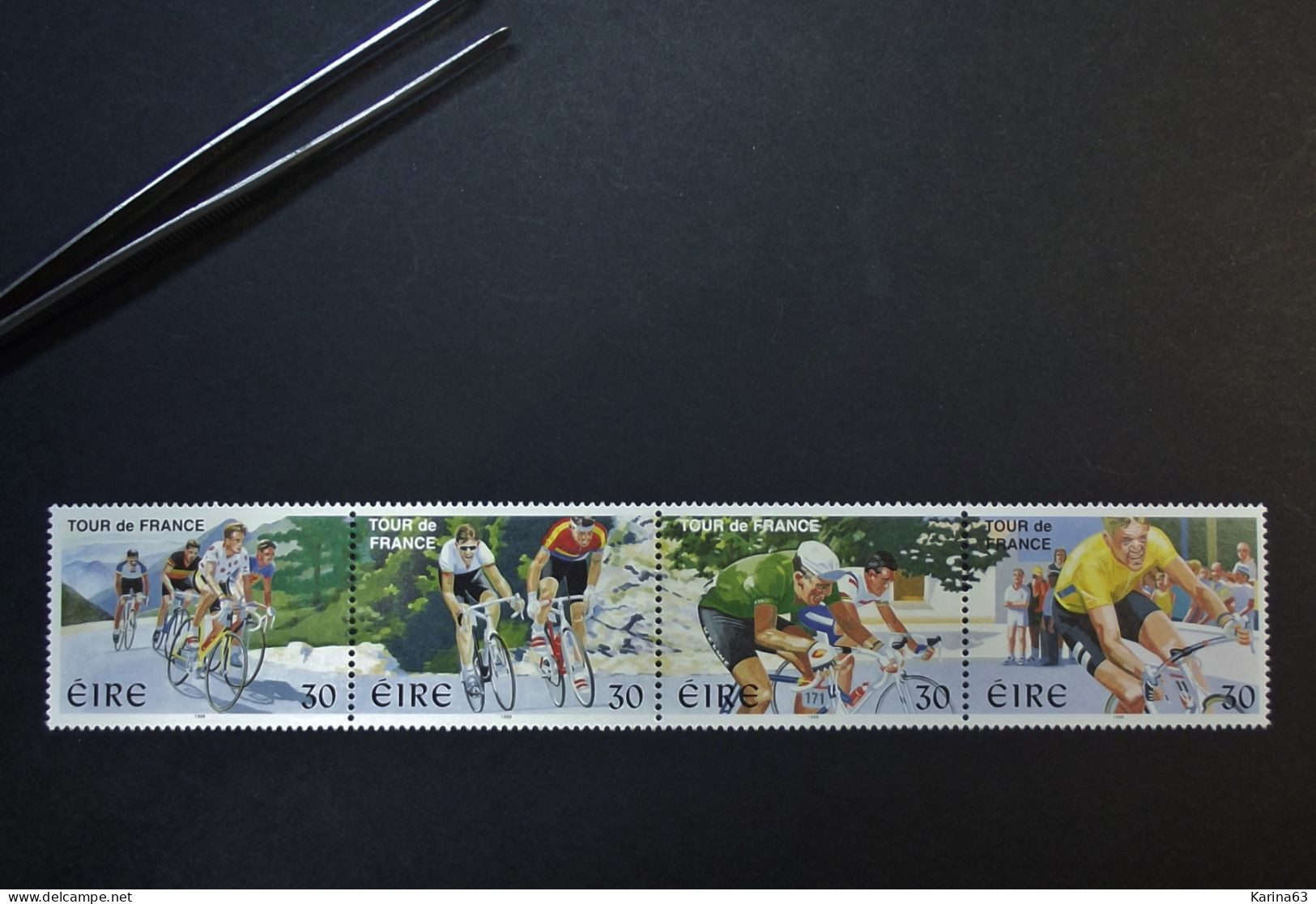 Ireland - Irelande - Eire - 1998 - Y&T N° 1085 / 1088 - (4 Val.) Tour De France In Ireland - MNH - Postfris - Neufs