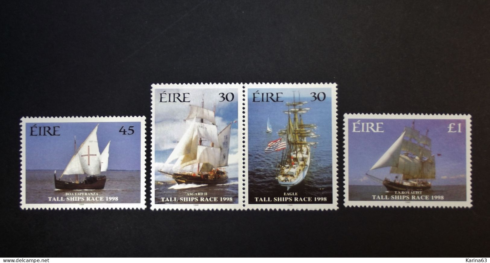 Ireland - Irelande - Eire - 1998 - Y&T N° 1089 / 1092 - (4 Val.) Tall Ships Race - Bateaux - MNH - Postfris - Neufs