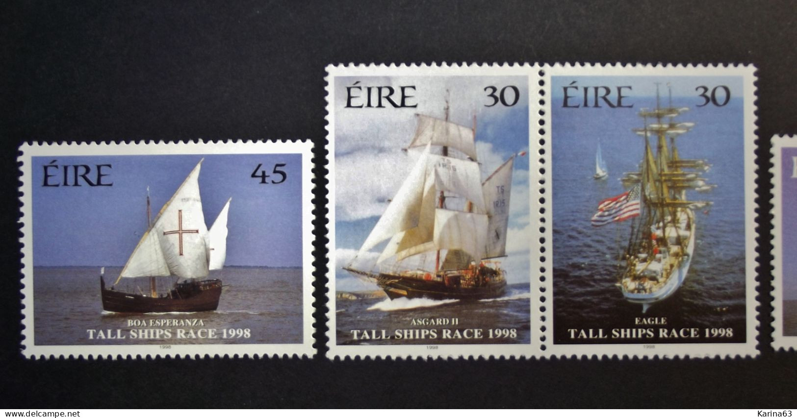 Ireland - Irelande - Eire - 1998 - Y&T N° 1089 / 1092 - (4 Val.) Tall Ships Race - Bateaux - MNH - Postfris - Neufs