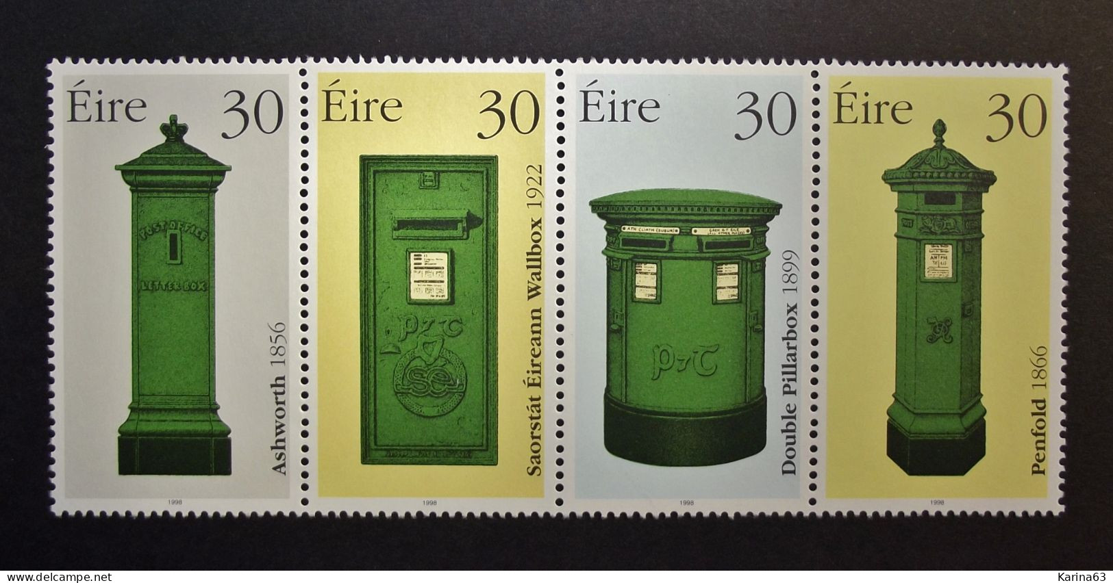 Ireland - Irelande - Eire - 1998 - Y&T N° 1097 / 1100 - (4 Val.) Post Box - Boites Aux Lettres - MNH - Postfris - Neufs