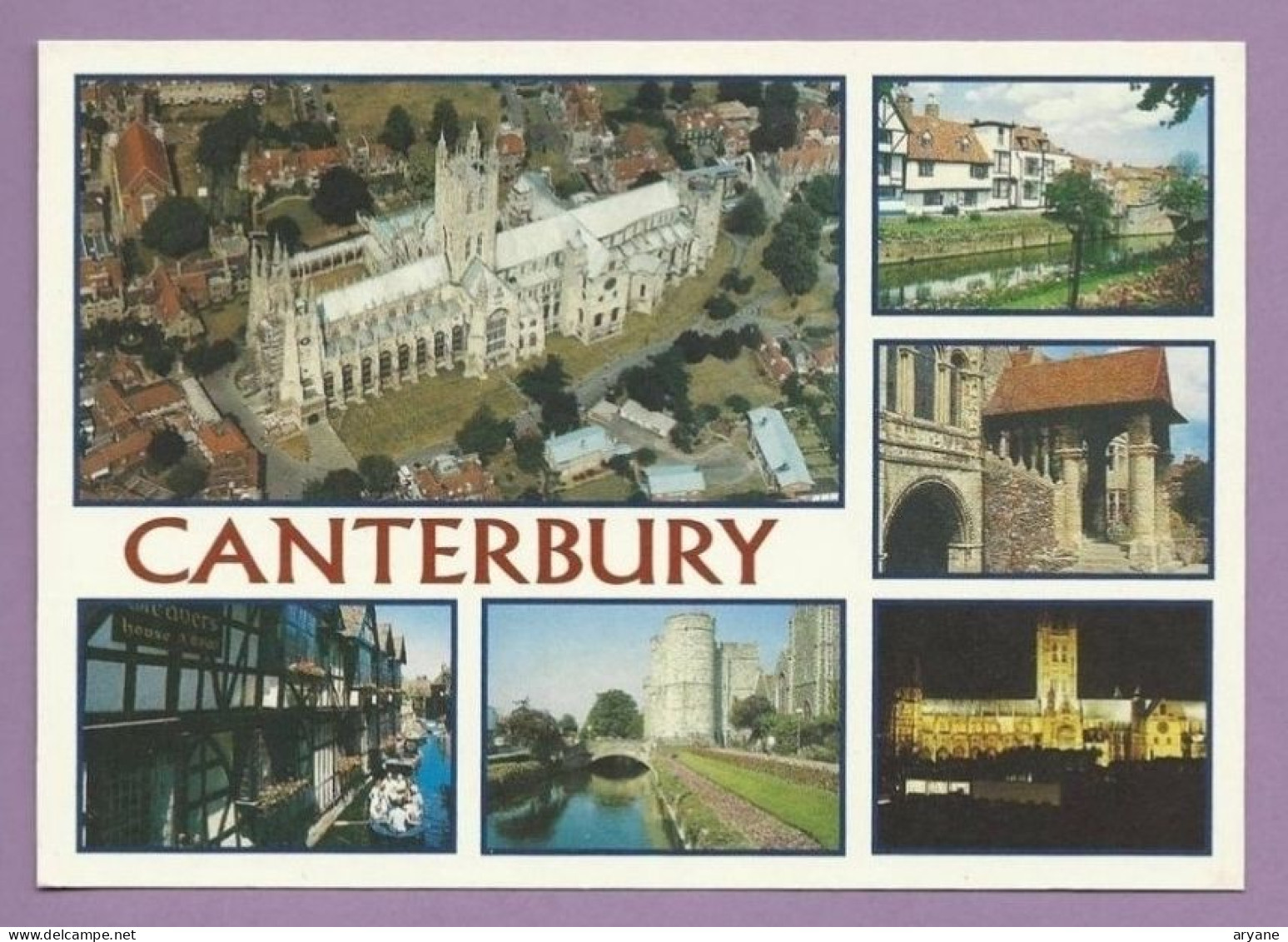 0756- CPM - ANGLETERRE - CANTERBURY - Multivue : Cathédrale, Westgate Gardens, Rivière Stour... - 2 - Canterbury