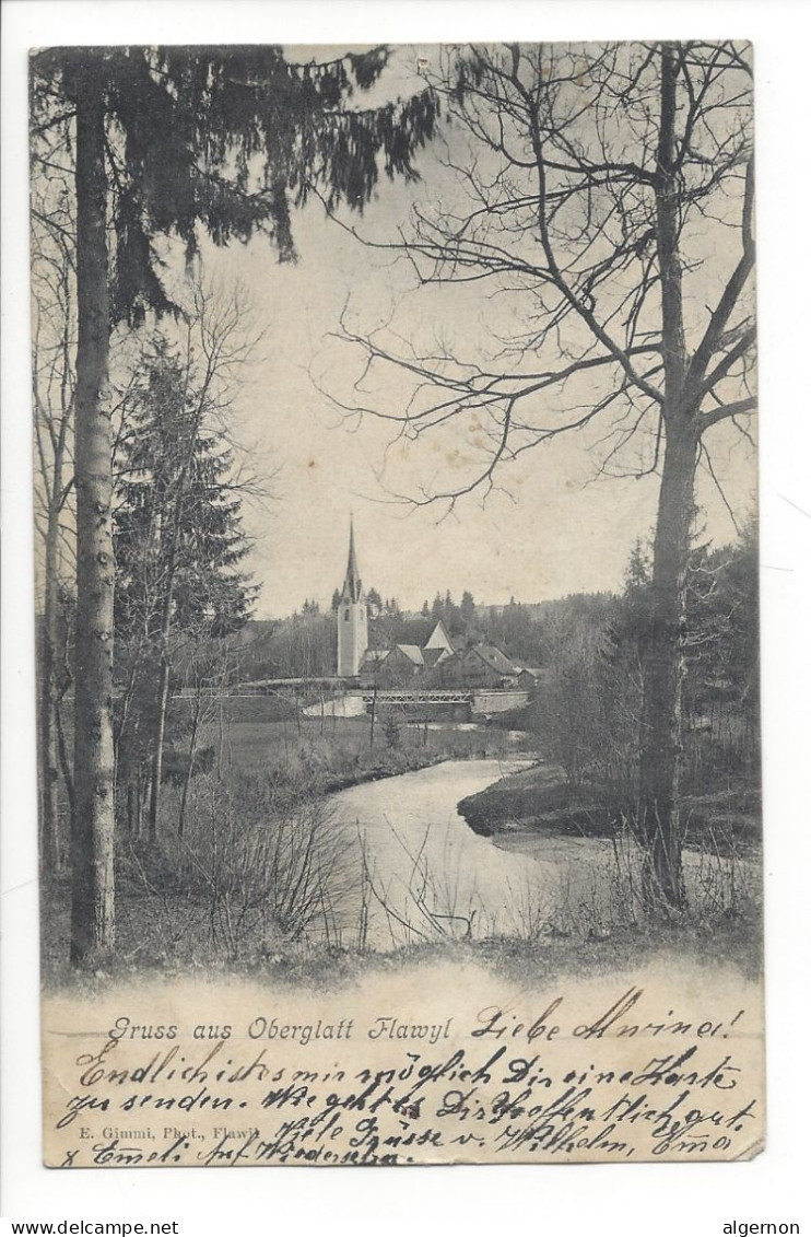 31701 -  Gruss Aus Oberglatt Flawyl Circulée 1903 - Berg