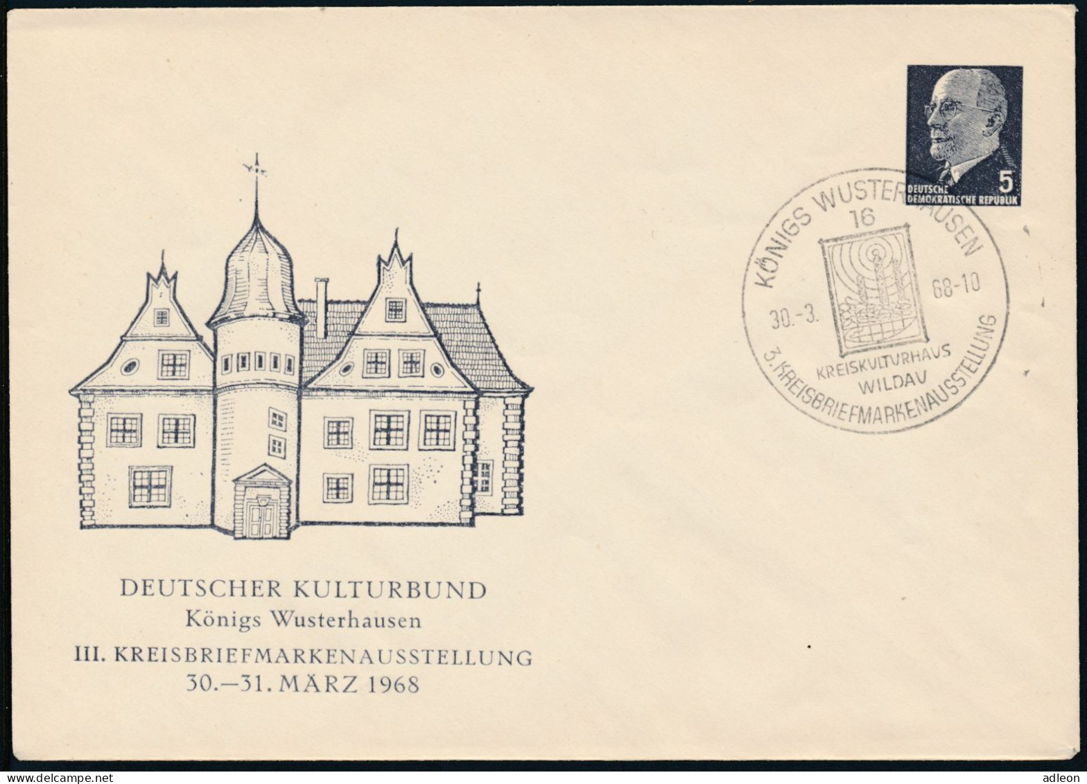 RDA - Entier Postal Privé / DDR - Umschlage Mi.Nr. PU 14 - D2/007a SSt 30-3-1968 - Umschläge - Gebraucht