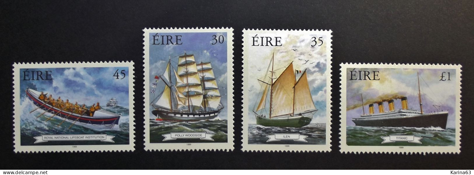 Ireland - Irelande - Eire - 1999 - Y&T N° 1137 / 1140  ( 4 Val.) Naval History Ireland - Boats - Bateau - MNH - Postfris - Neufs