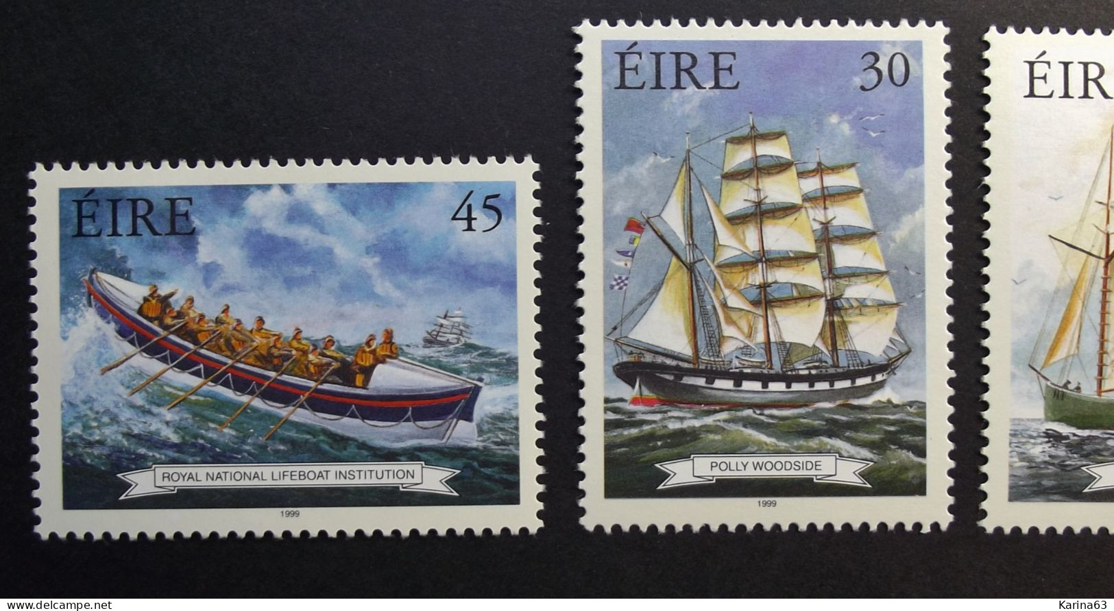 Ireland - Irelande - Eire - 1999 - Y&T N° 1137 / 1140  ( 4 Val.) Naval History Ireland - Boats - Bateau - MNH - Postfris - Neufs