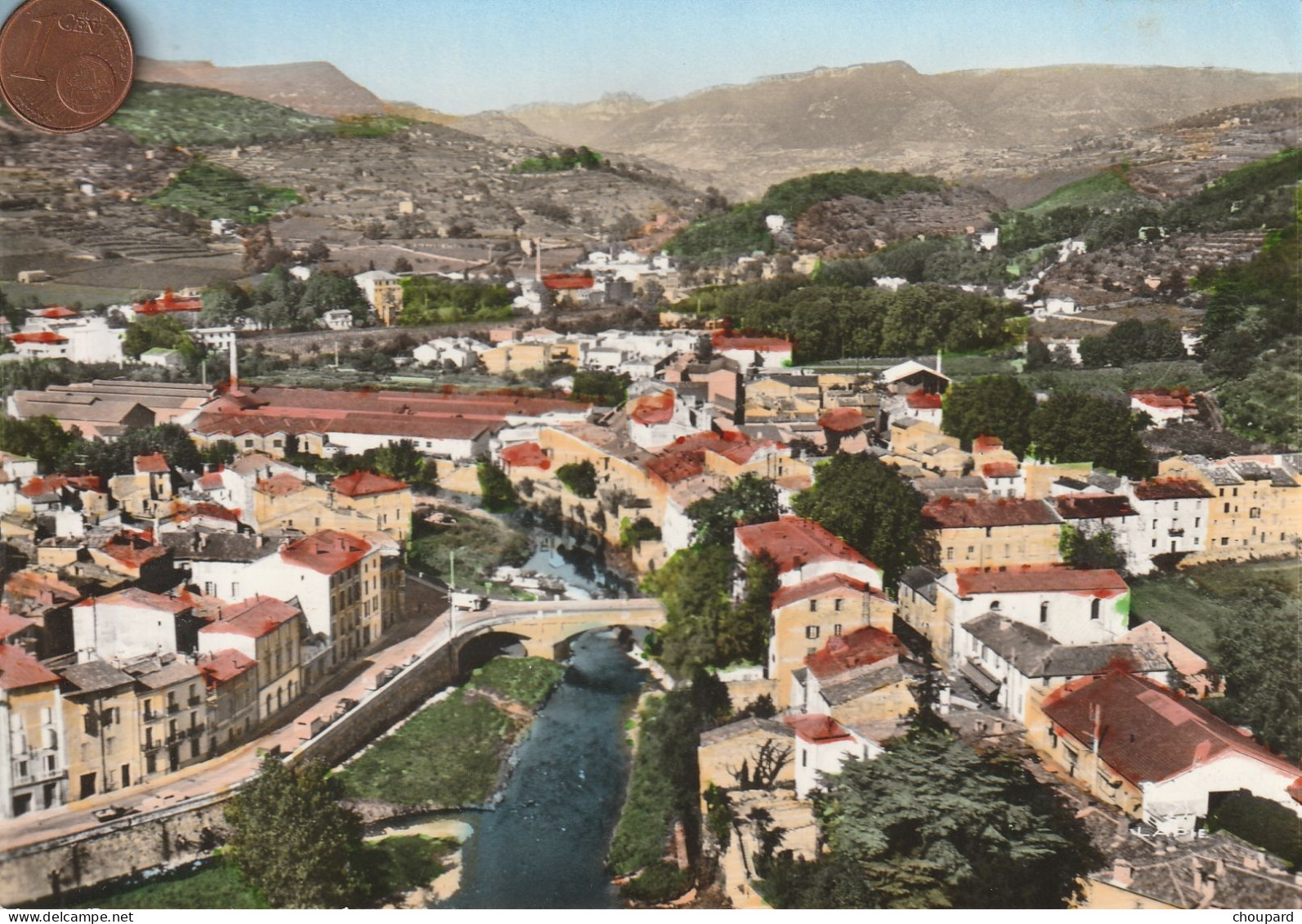 34 - Très Belle Carte Postale Semi Moderne  De  LODEVE      Vue Aérienne - Lodeve