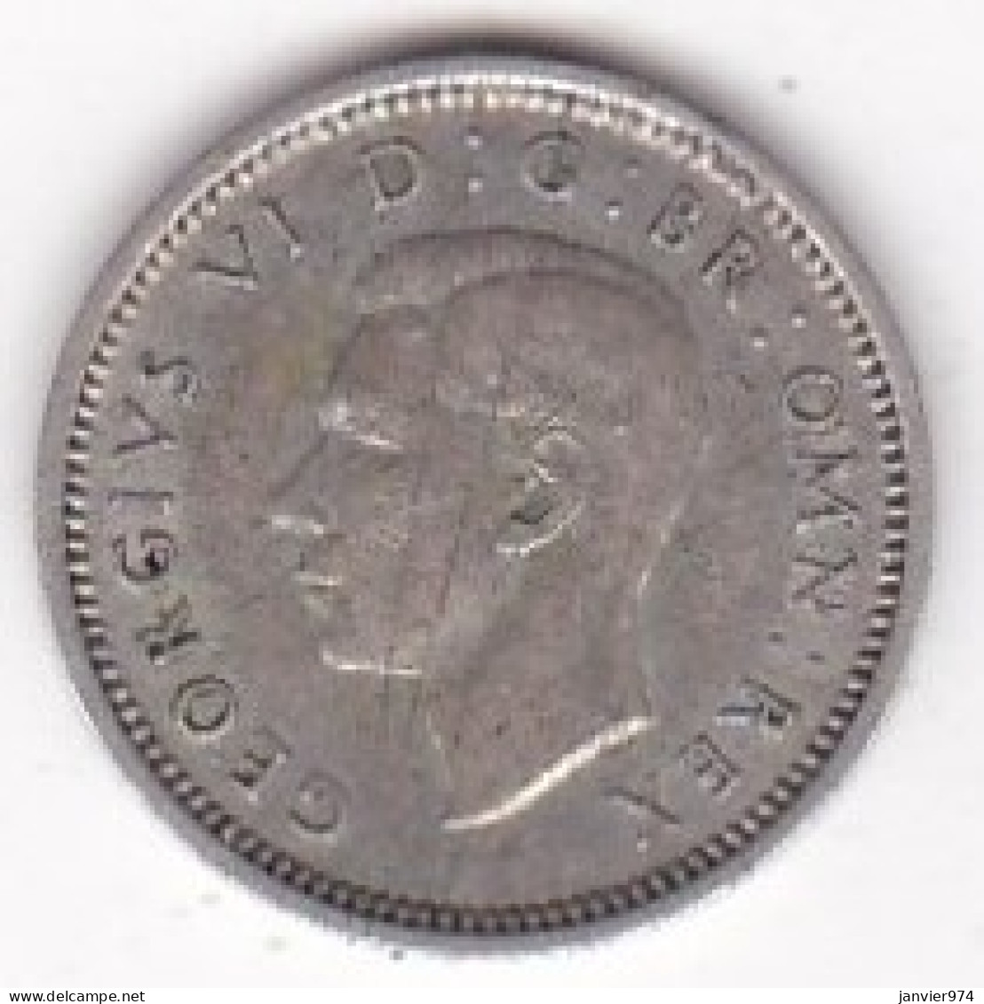 Grande Bretagne. 3 Pence 1941 . George VI, En Argent , KM# 848 - F. 3 Pence