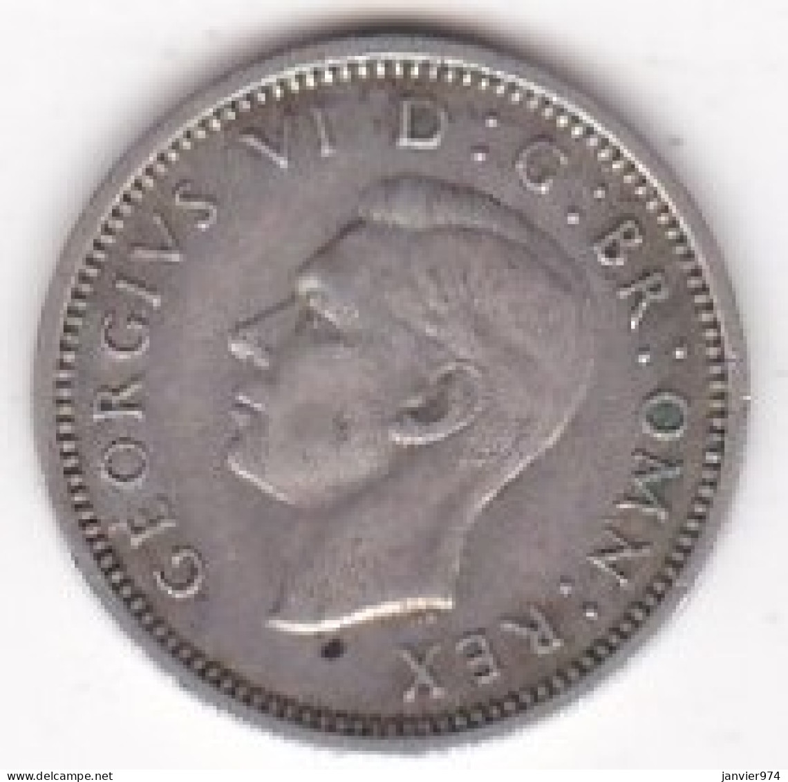 Grande Bretagne. 3 Pence 1937 . George VI, En Argent , KM# 848 - F. 3 Pence