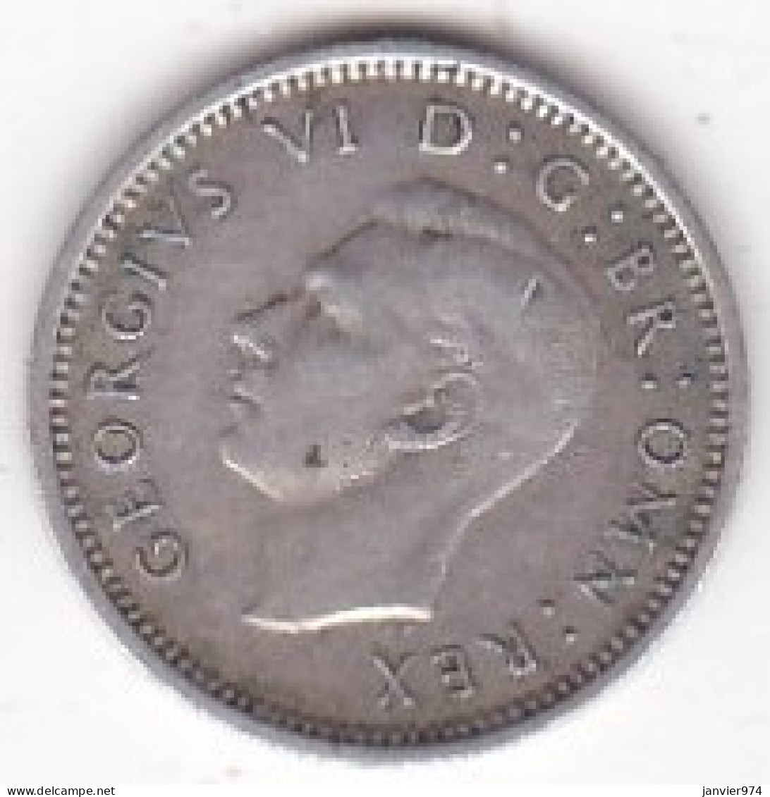 Grande Bretagne. 3 Pence 1938 . George VI, En Argent , KM# 848 - F. 3 Pence