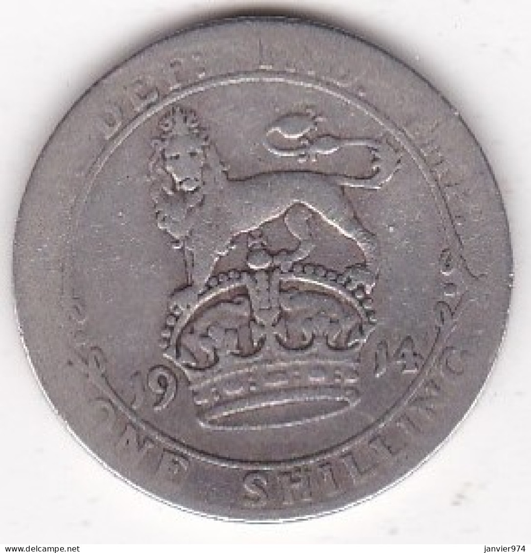 Grande Bretagne 1 Shilling 1914 George V , En Argent, KM# 816 - I. 1 Shilling