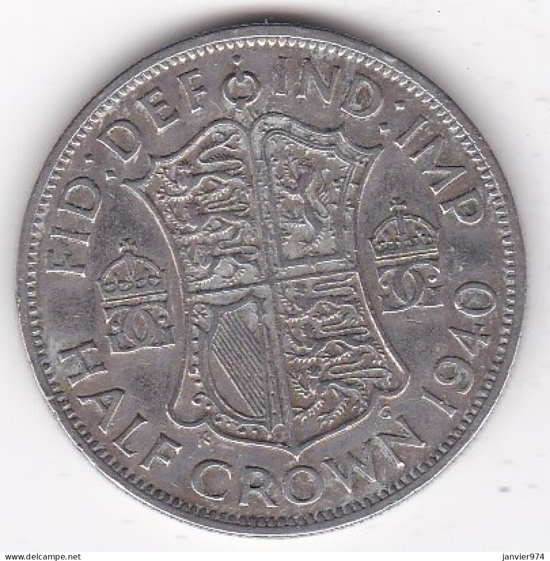 Grande Bretagne. Half Crown 1940 . George VI, En Argent , KM# 856,  - K. 1/2 Crown