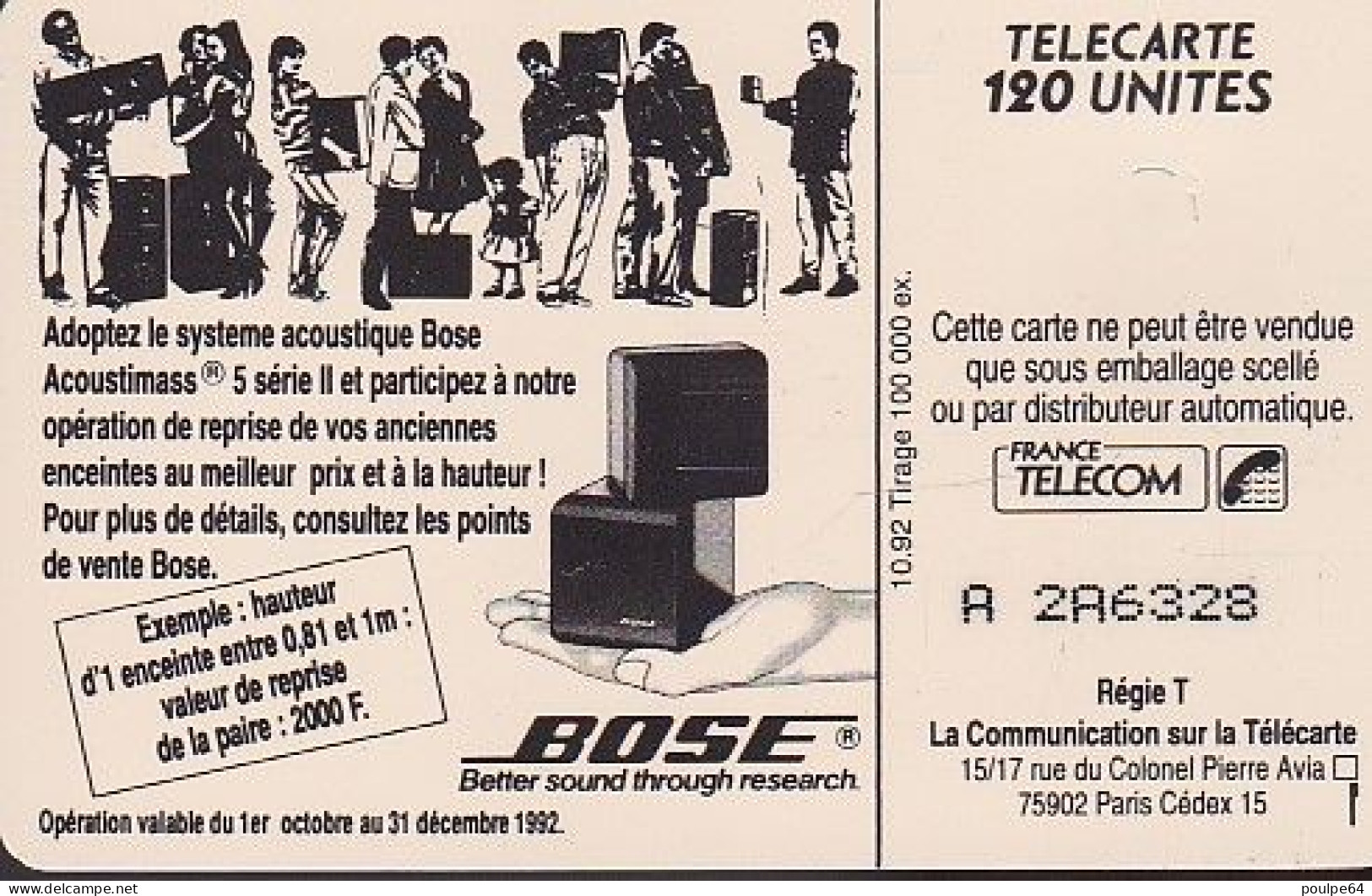 F300 - 10/1992 - BOSSE JAUNE " Guitare " - 120 SO3 - 1992