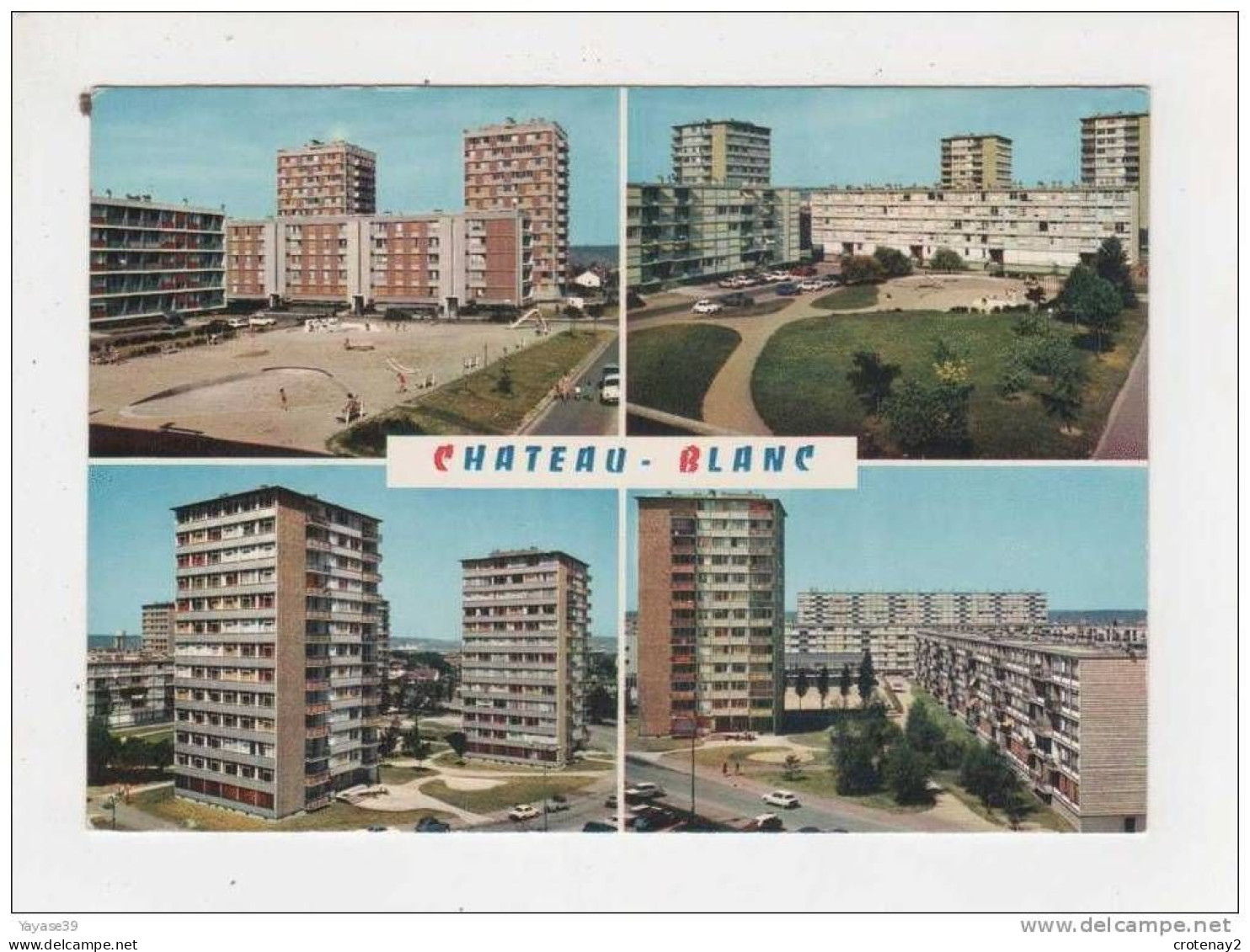 76 Saint Etienne Du Rouvray Grand Ensemble De CHÂTEAUBLANC Voitures Barre D'immeubles Jeux Enfants - Saint Etienne Du Rouvray