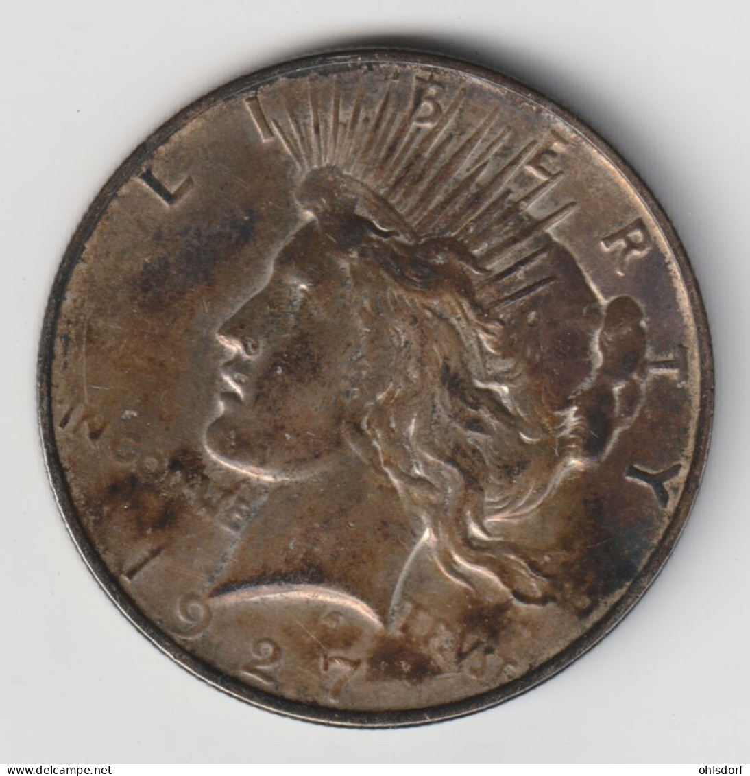 U.S.A. 1927: 1 Dollar, Silver (0.900), KM 150 (e) - 1921-1935: Peace