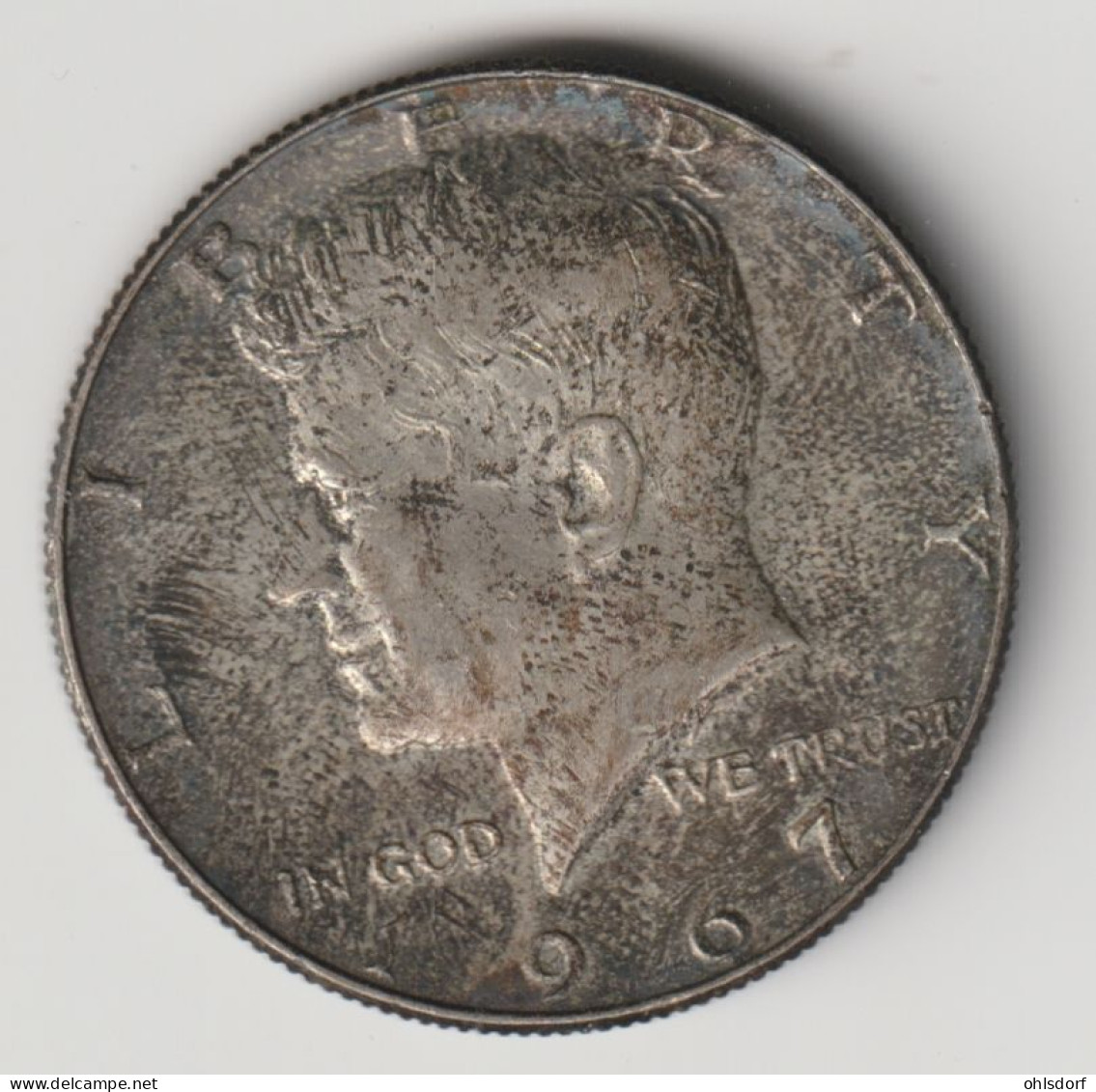 U.S.A. 1967: 1/2 Dollar, Billon, KM 202a (e) - 1964-…: Kennedy