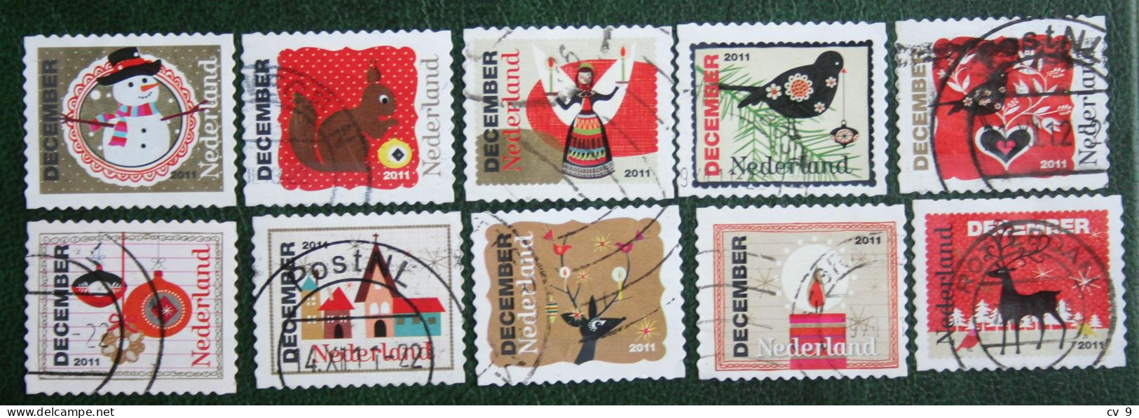 Decemberzegels Weihnachten Christmas Noel NVPH 2887-2896 (Mi 2929-2938) 2011 Gestempeld / USED NEDERLAND / NIEDERLANDE - Used Stamps
