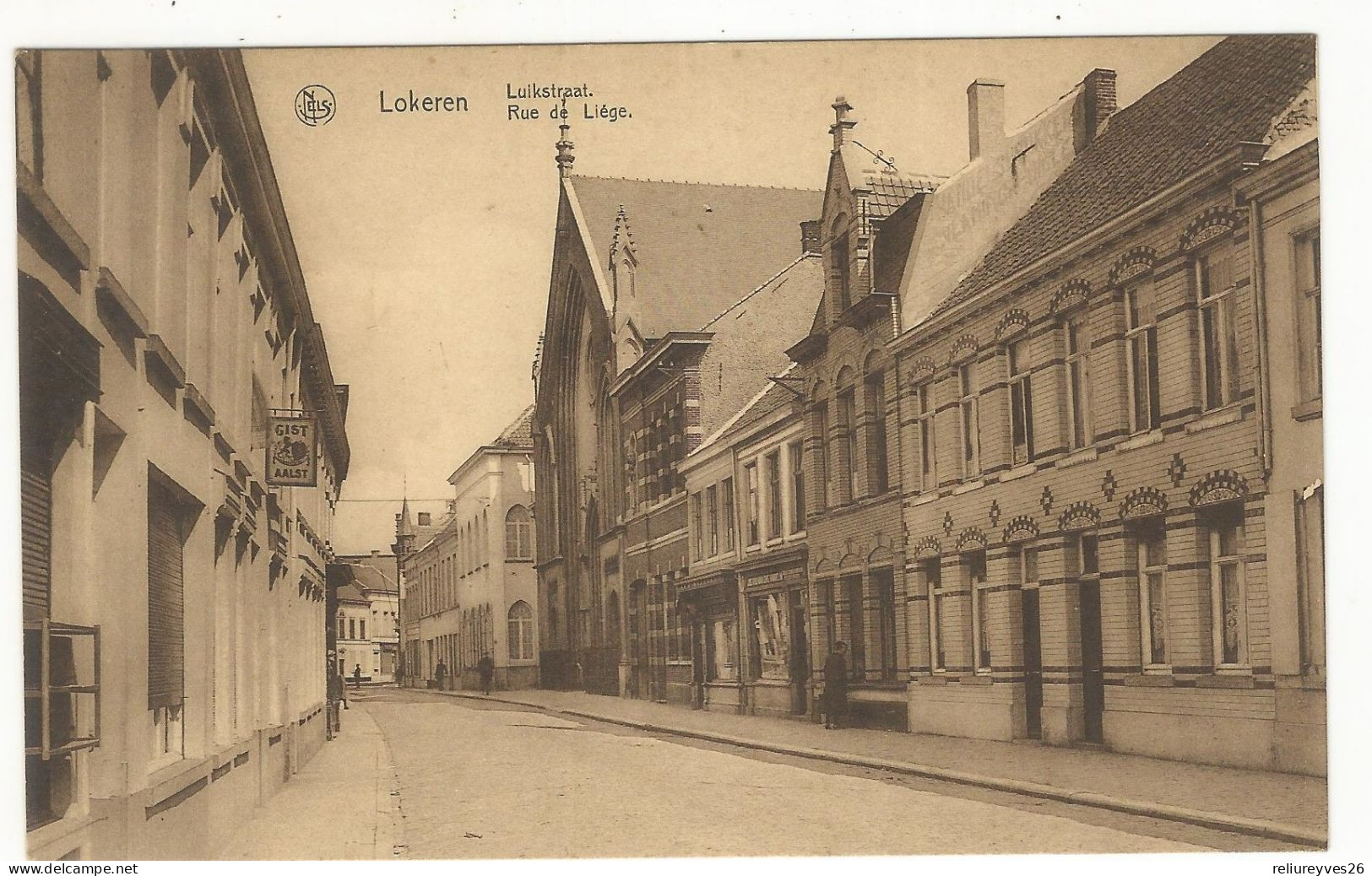 CPA ,Belgique ,Lokeren , Rue De Liège , Ed. Nels - Lokeren