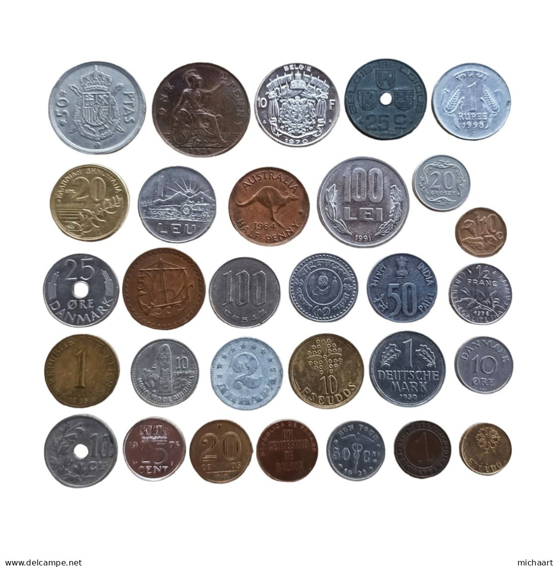 Coins Of The World 30 Coins Lot Mix Foreign Variety & Quality 02894 - Collections & Lots