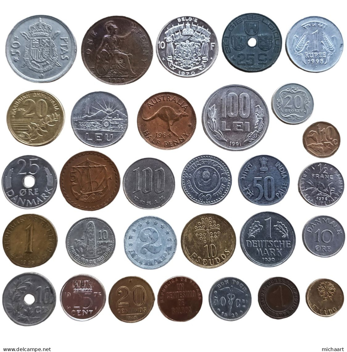 Coins Of The World 30 Coins Lot Mix Foreign Variety & Quality 02894 - Collections & Lots