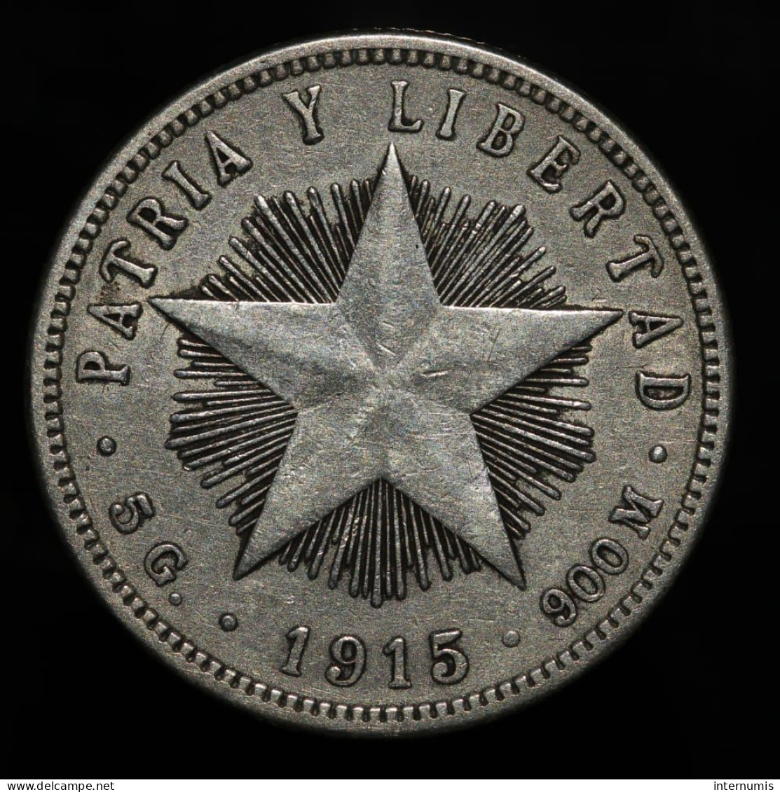 Cuba, 20 Centavos, 1915,  Argent (Silver), TTB+ (EF), KM#13.1 - Cuba