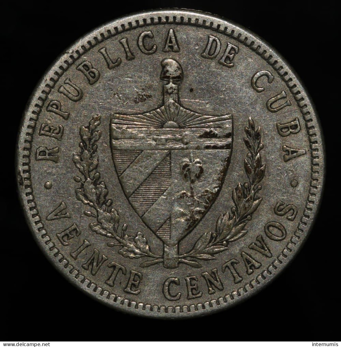 Cuba, 20 Centavos, 1915,  Argent (Silver), TTB+ (EF), KM#13.1 - Cuba