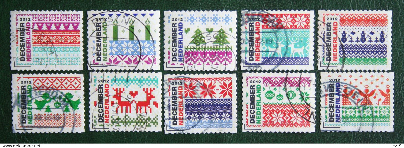 Decemberzegels Weihnachten Christmas Noel NVPH 3002-3011 (Mi 3051-3060) 2012 Gestempeld / USED NEDERLAND / NIEDERLANDE - Used Stamps