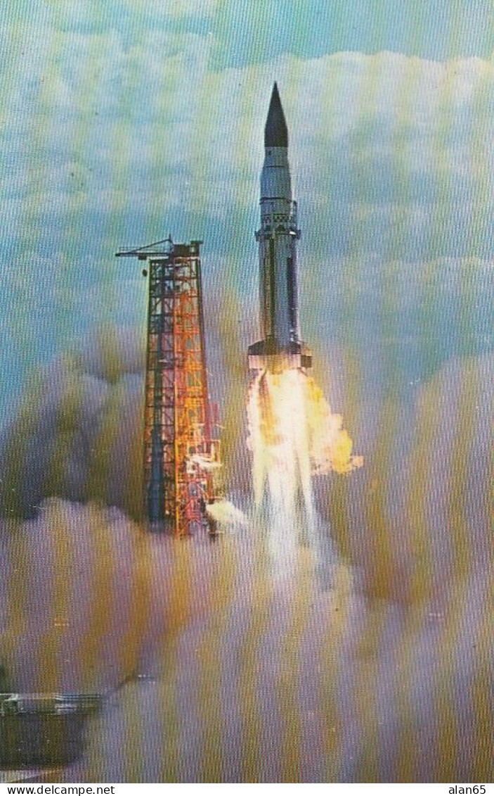 Saturn SA-5 Rocket Launch1964, Kennedy Space Center C1960s Vintage Postcard - Espace