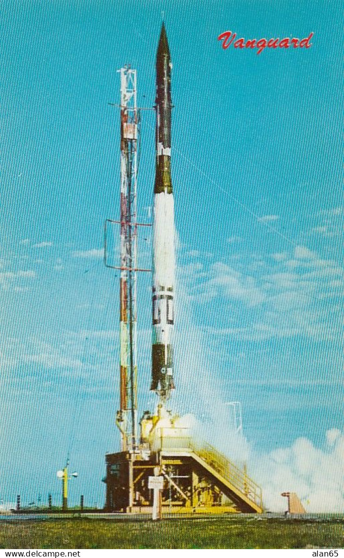 US Navy Vanguard Satellite Rocket Launch, Patrick Air Force Base Florida, C1960s Vintage Postcard - Espace