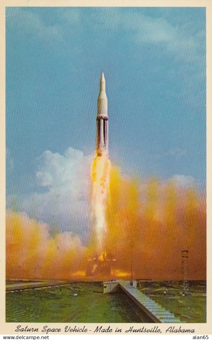 Saturn Rocket Launch 1961, Cape Canaveral Florida, C1960s Vintage Postcard - Espace