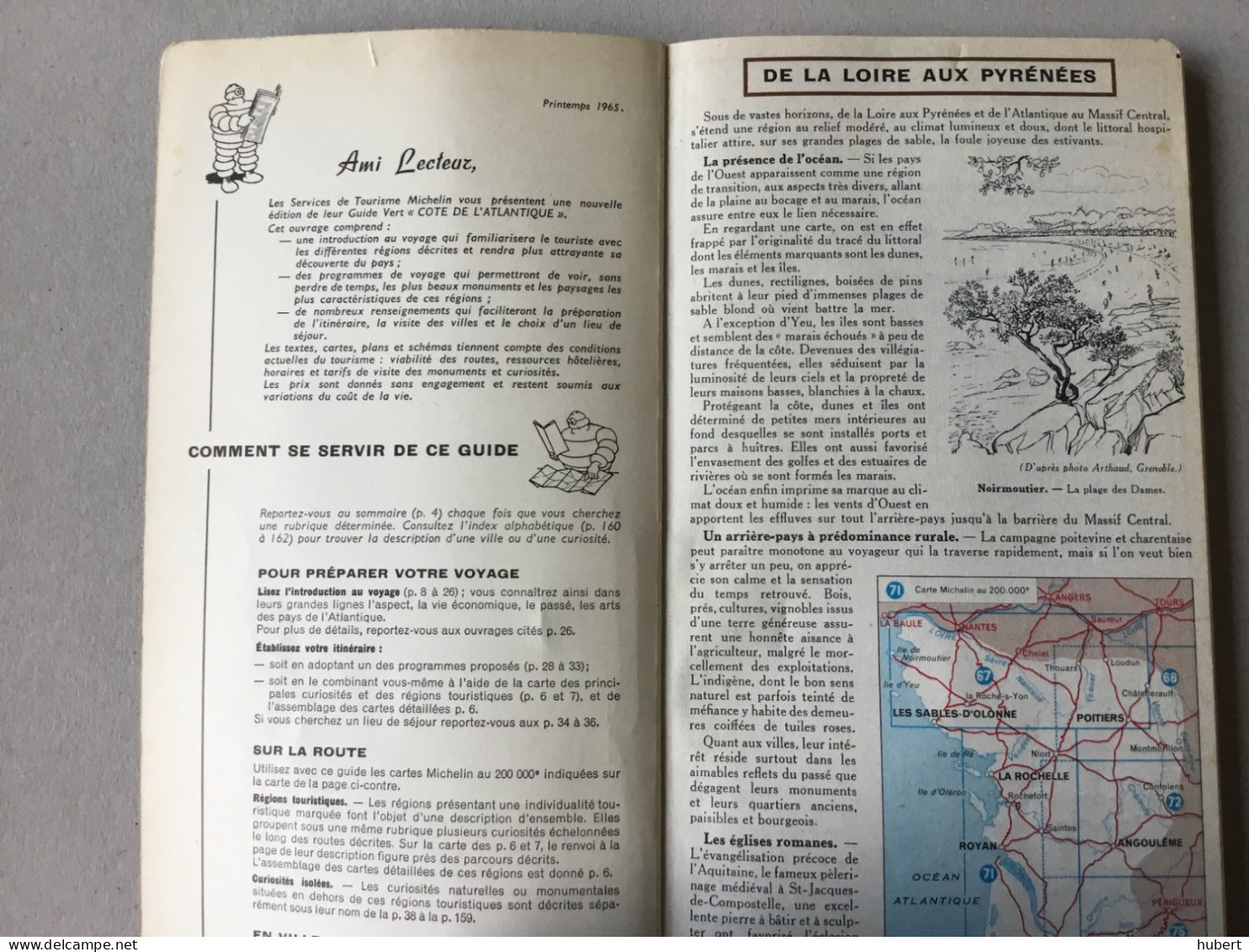 Guide Michelin Côte De L’Atlantique 1965 - Michelin (guide)