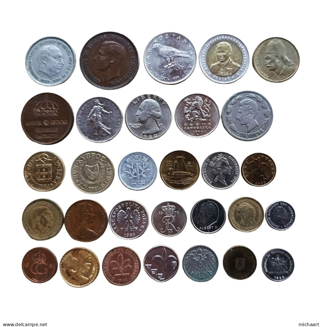 Coins Of The World 30 Coins Lot Mix Foreign Variety & Quality 02789 - Collections & Lots