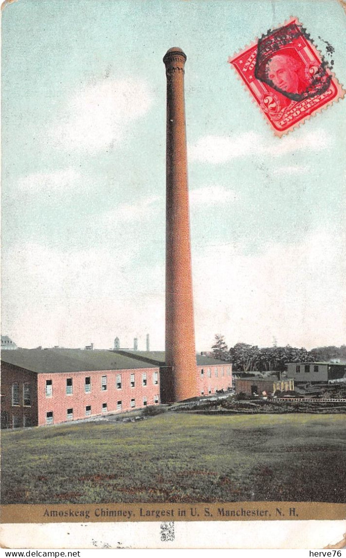 ETATS-UNIS - MANCHESTER - Amoskeag Chimney, Largest In U.S. Manchester - Manchester