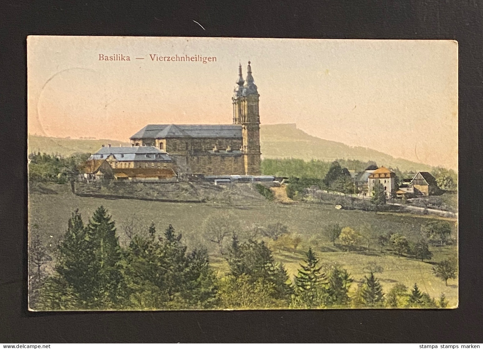 AK Litho Basilika Vierzehnheiligen Bad Staffelstein Gestempelt/o Lichtenfels 1908 - Lichtenfels
