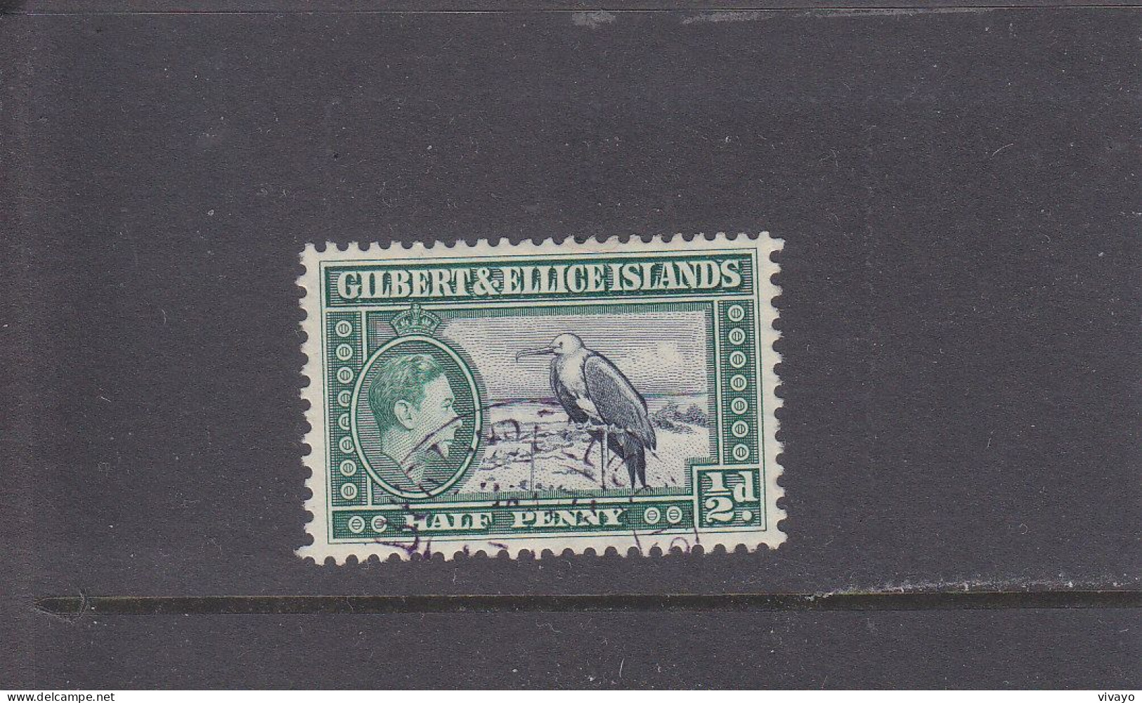 GILBERT & ELLICE ISLANDS - O / FINE CANCELLED - 1939 - KGVI & FREGATA BIRD - Yv. 38   -   Mi. 38 - Gilbert & Ellice Islands (...-1979)