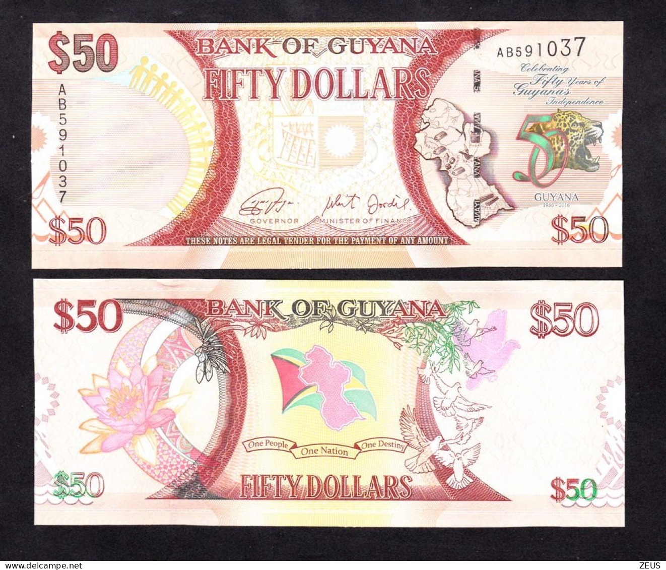 GUYANA 50 DOLLARI 2016 PIK 41  FDS - Guyana